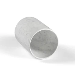 Contenitore Ellipse grande in marmo di Carrara