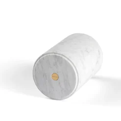 Contenitore Ellipse grande in marmo di Carrara