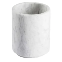 Contenitore Ellipse piccolo in marmo di Carrara