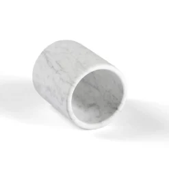 Contenitore Ellipse piccolo in marmo di Carrara