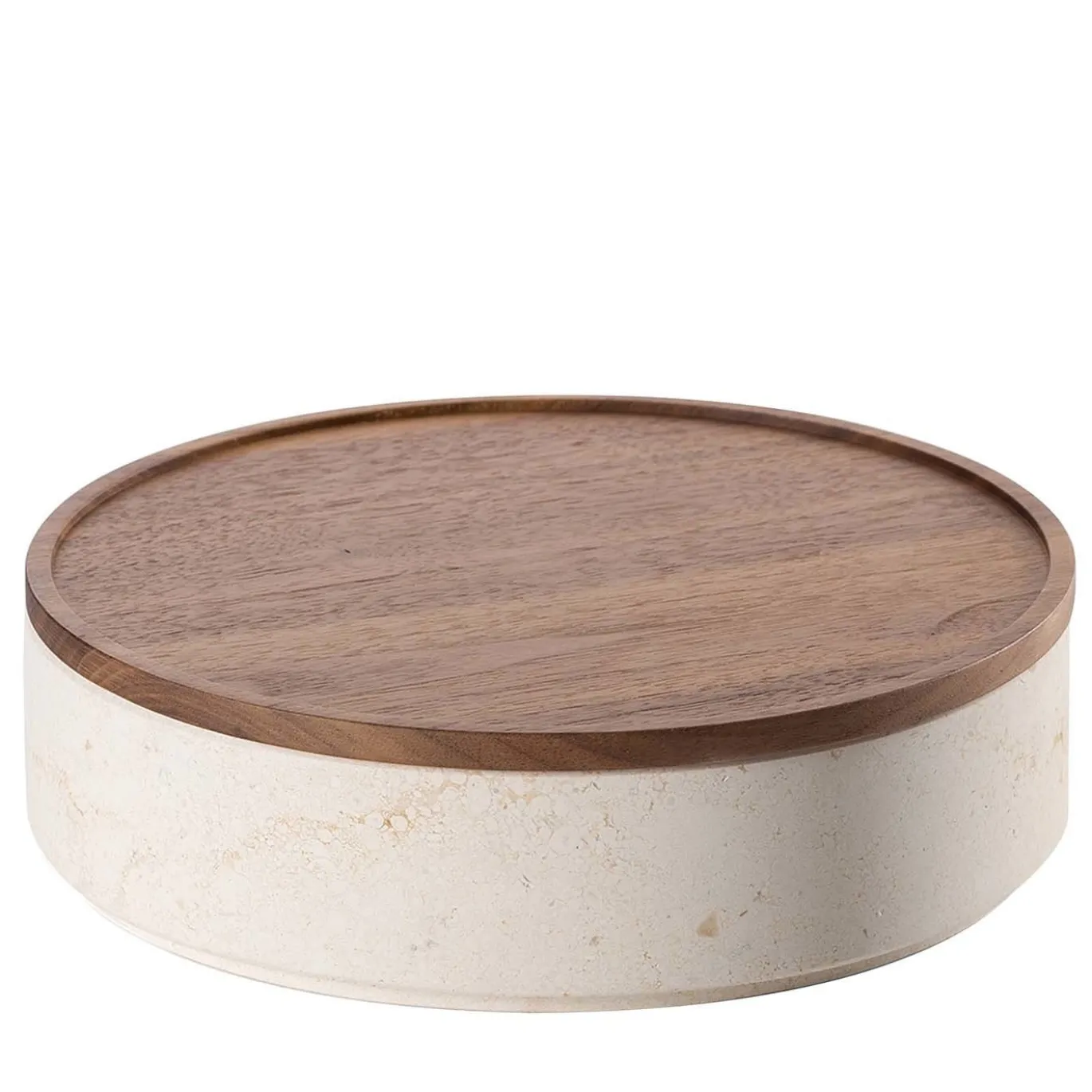 Contenitore medio Pietra L09 in marmo Crema d'Orcia di Piero Lissoni