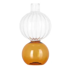 Contenitore per acqua Wonder Crystal in vetro borosilicato ambra e trasparente