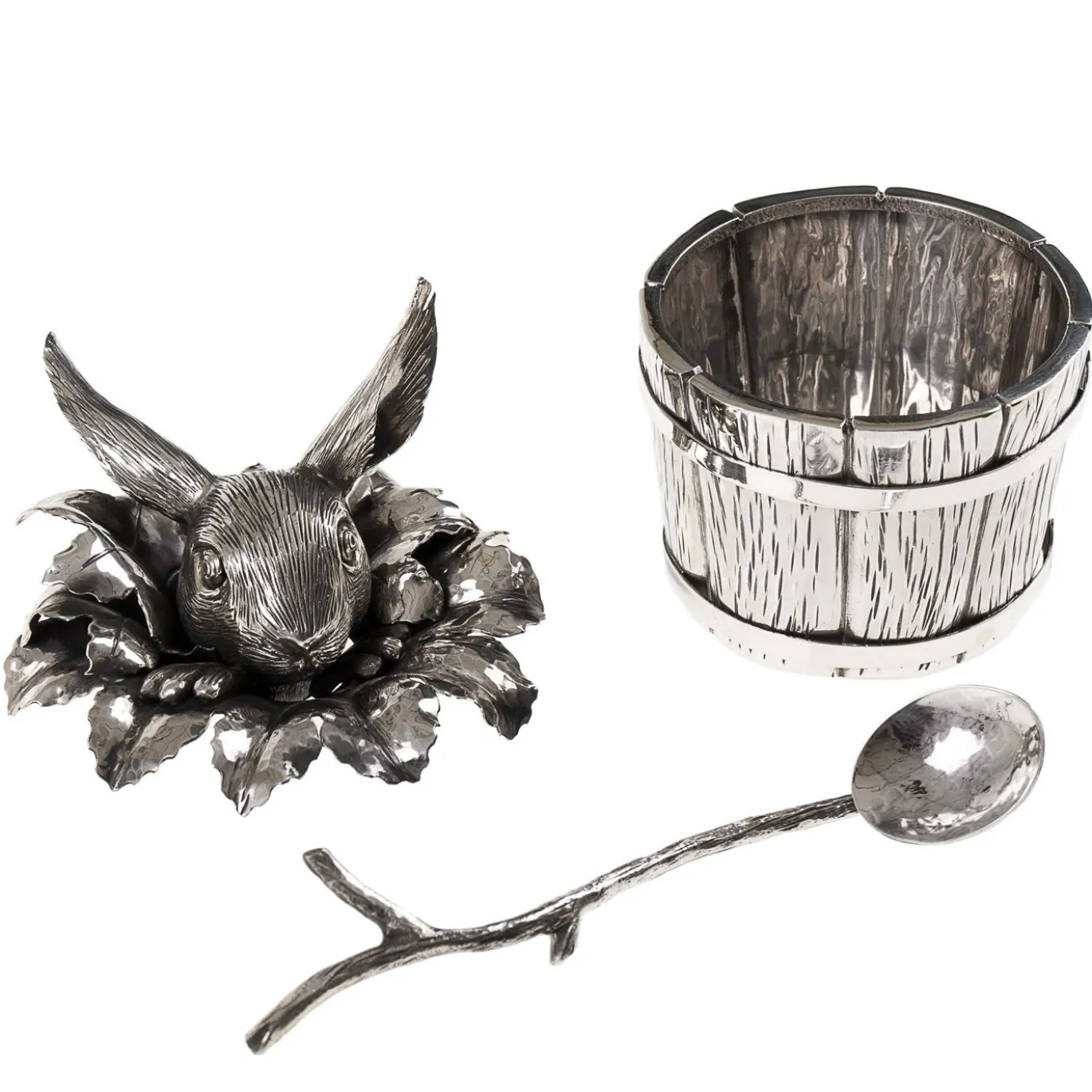 Contenitore per zucchero in argento Sterling Bunny
