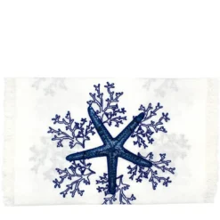 Corallo Blu Runner bianco con frange