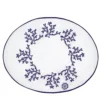 Corallo Blu Set di 2 tovagliette ricamate ovali