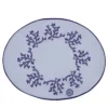 Corallo Blu Set di 2 tovagliette ovali ricamate blu