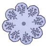 Corallo Blu Set di 2 tovagliette di servizio azzurre a forma di fiore
