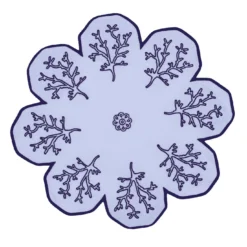 Corallo Blu Set di 2 tovagliette di servizio azzurre a forma di fiore