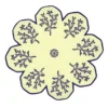 Corallo Blu Set di 2 tovagliette di servizio gialle a forma di fiore