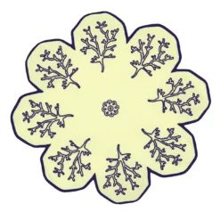 Corallo Blu Set di 2 tovagliette di servizio gialle a forma di fiore