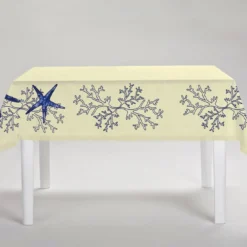 Corallo Blu Tovaglia rettangolare gialla