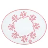 Corallo Rosa Set di 2 tovagliette bianche