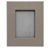 Cornice rettangolare piccola in pelle color taupe