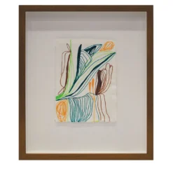 Cotone con Disegno Astratto di Fiori