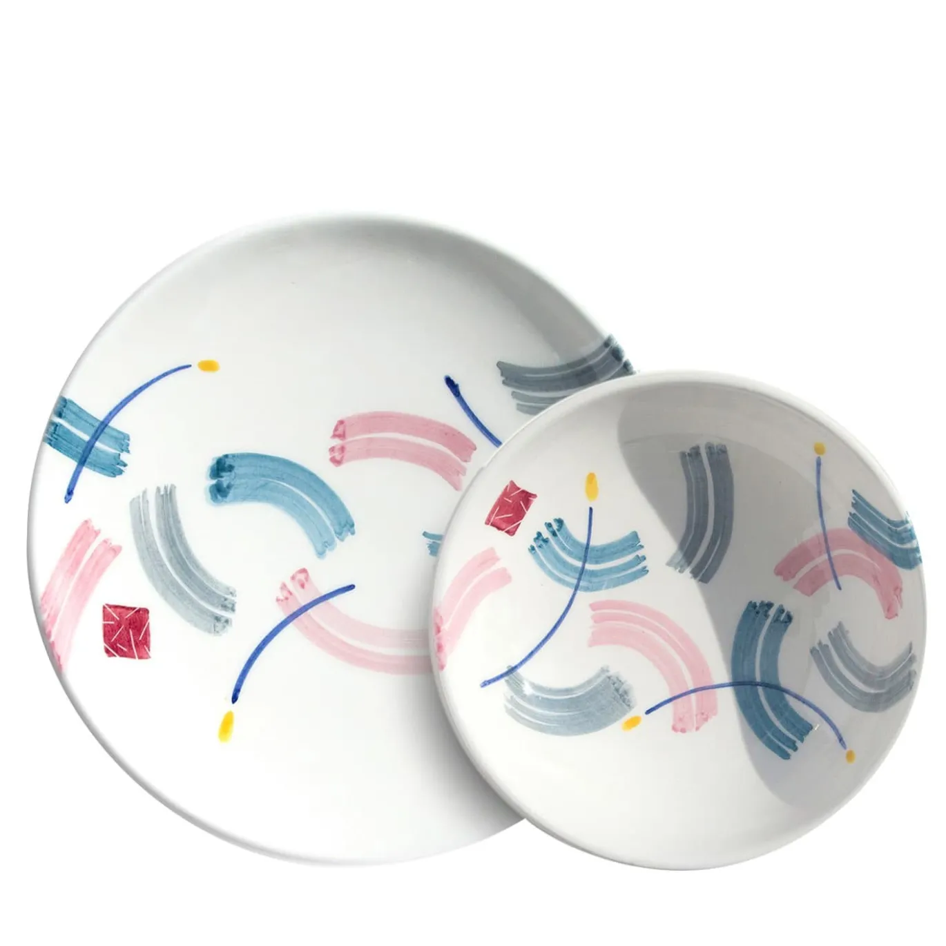Cuboro Set di 2 piatti da pranzo e da zuppa