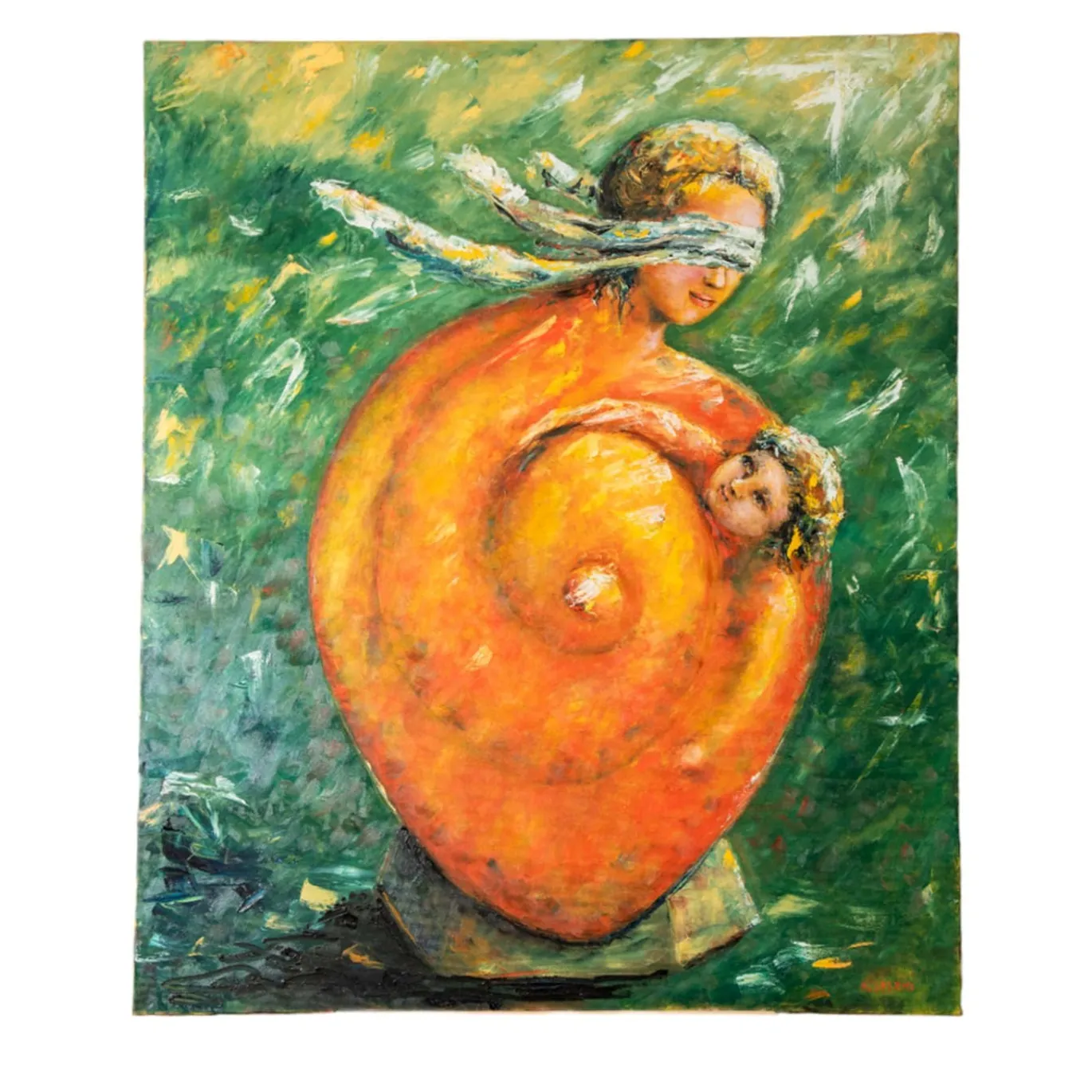 Cuore Di Madre Pittura ad olio policroma