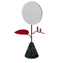 Custode Rosso rubino/verde Guatemala Portagioie con specchio