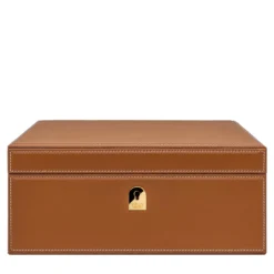 Custodia in pelle marrone per orologi