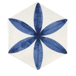 Daamè Set di 28 piastrelle esagonali blu #1