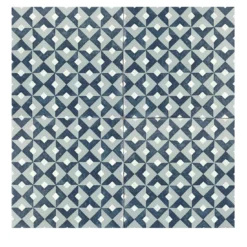 Daamè Set di 25 piastrelle quadrate azzurre #1