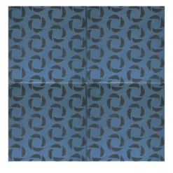 Daamè Set di 25 piastrelle quadrate blu #3