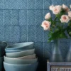 Daamè Set di 50 piastrelle rettangolari blu #1
