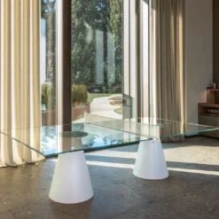 Dada Glass Bianco Tavolo da Ping Pong