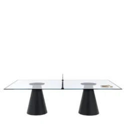 Dada Glass Nero Tavolo da Ping Pong