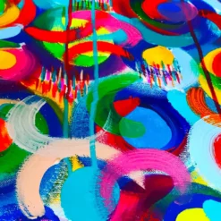 Danza dei colori Pittura acrilica di piccole dimensioni
