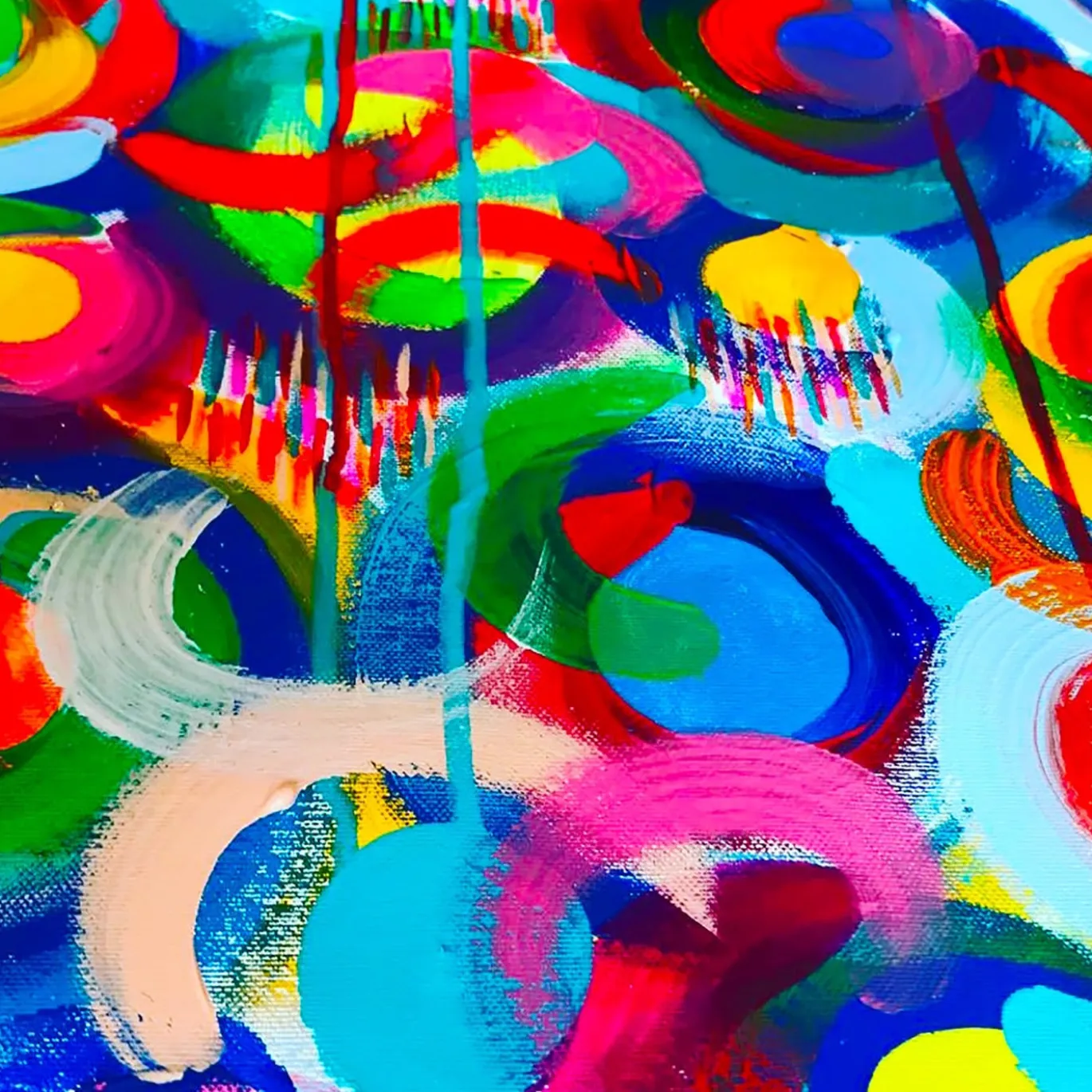 Danza dei colori Pittura acrilica di piccole dimensioni