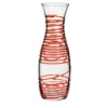 Decanter rosso con strisce