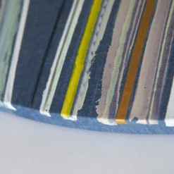 Dipinto astratto rotondo Planet Blue Jeans