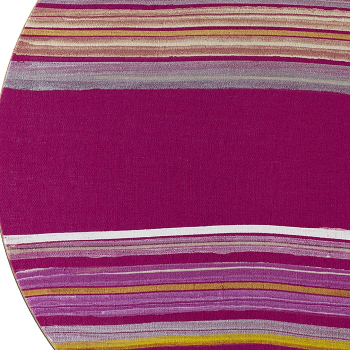 Dipinto astratto rotondo Planet Fuxia