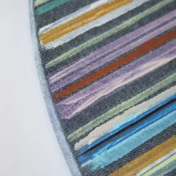 Dipinto astratto rotondo Planet Gray