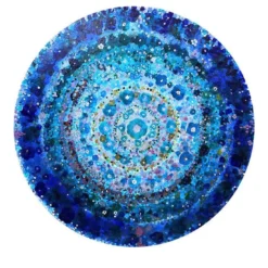 Dipinto Circolare Blu