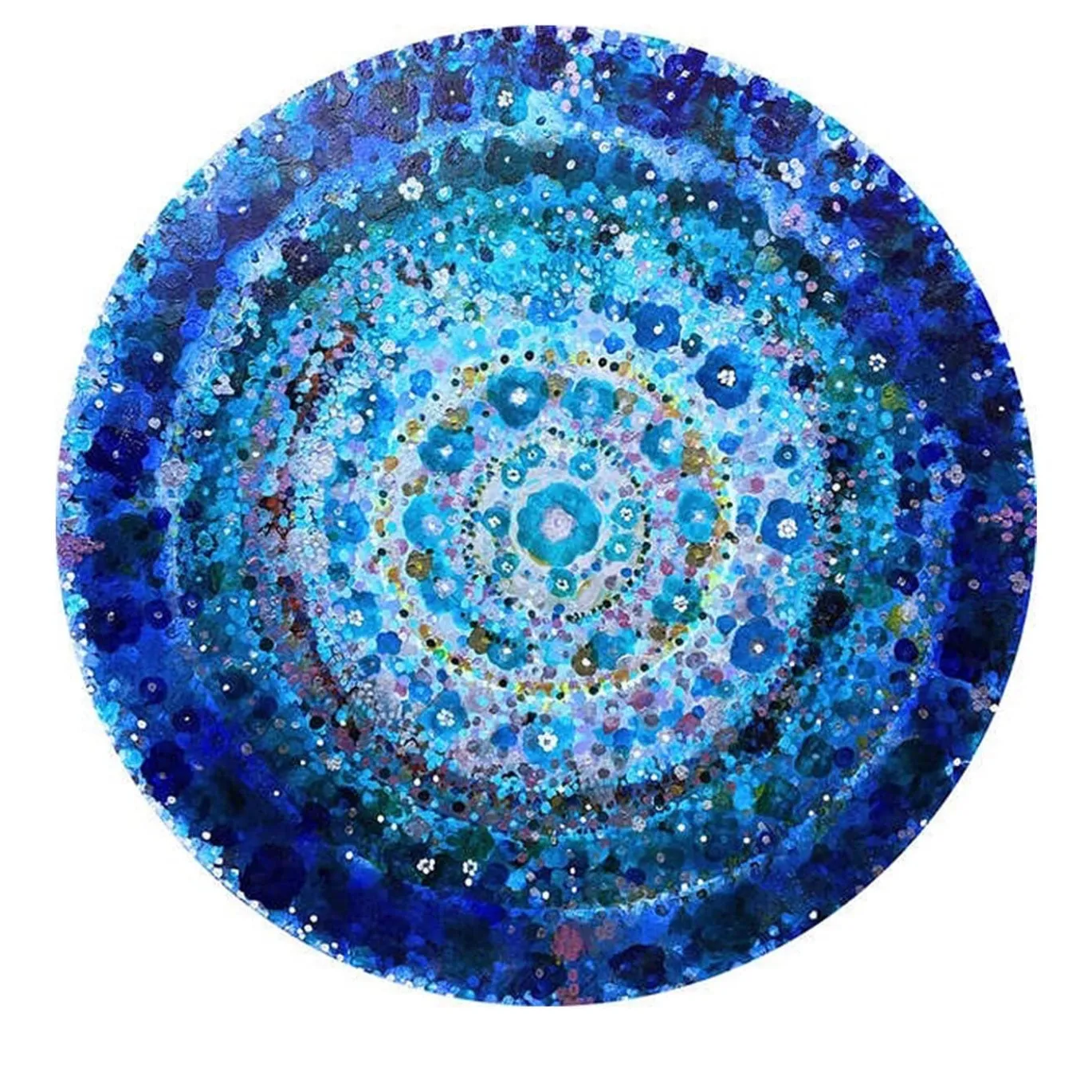 Dipinto Circolare Blu
