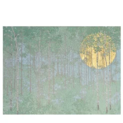 Dipinto Figurativo Music of the Leaves ad Olio e Oro 24 carati su lino belga