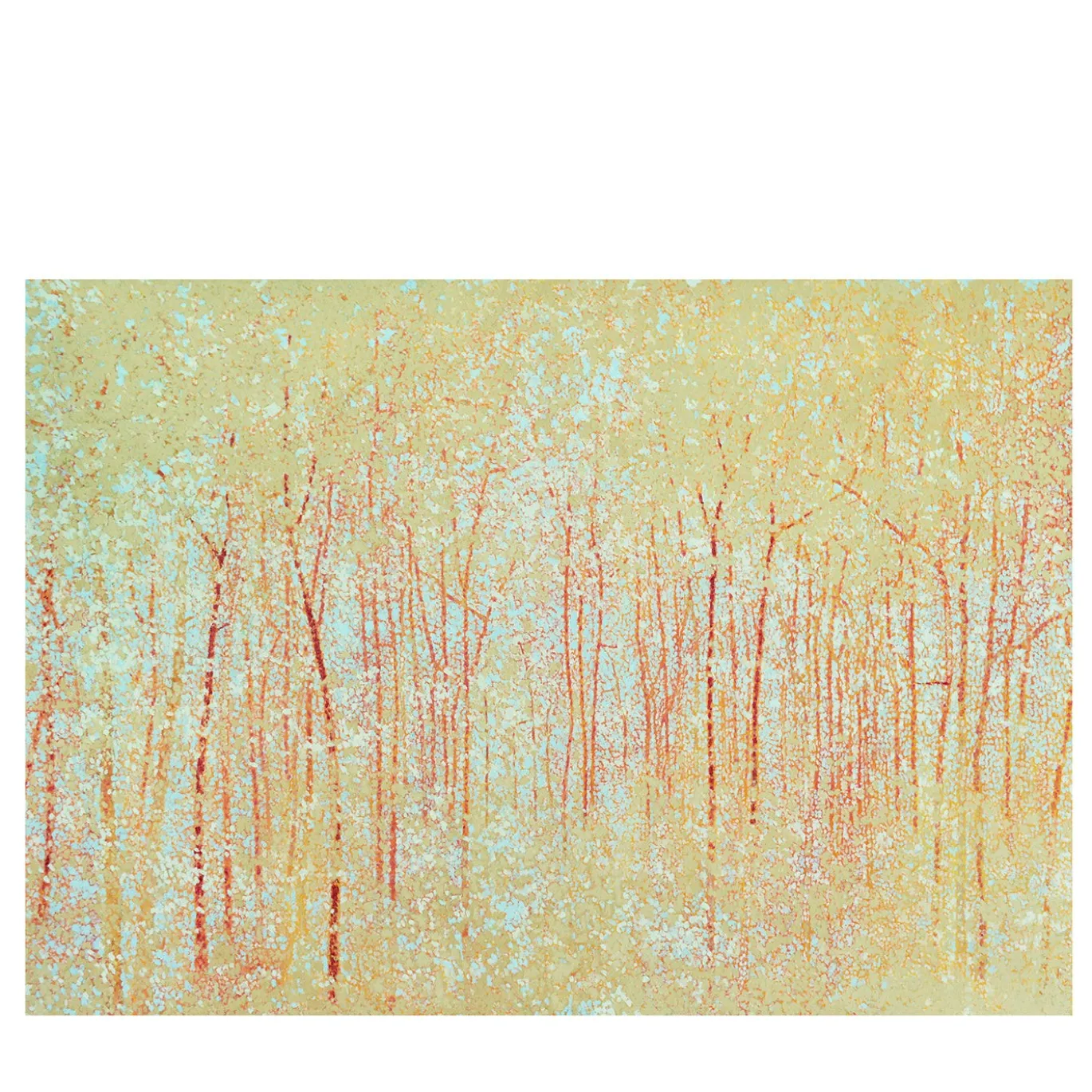 Dipinto figurativo Particles of Joy ad olio su lino belga