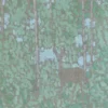 Dipinto Figurativo Silent Forest ad Olio e Oro 24 carati su lino belga