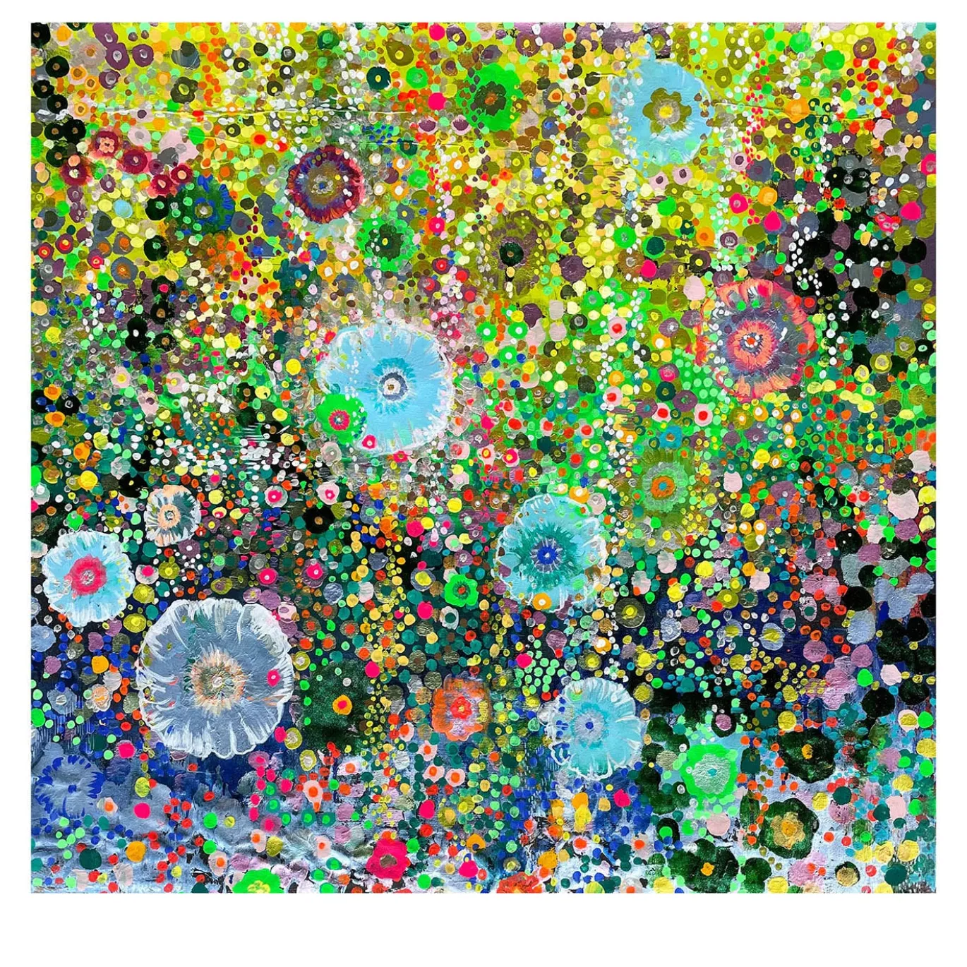 Dipinto Flowers Green