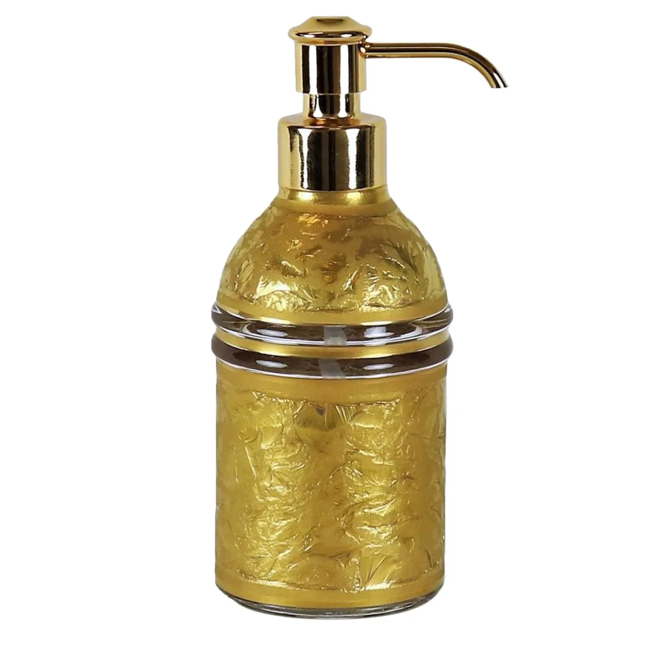 Dispenser di sapone in vetro con base ispirata a Michelangelo