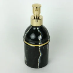 Dispenser in vetro ispirato al marmo Portoro