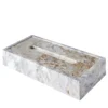 Dispenser per fazzoletti in marmo grigio Stay