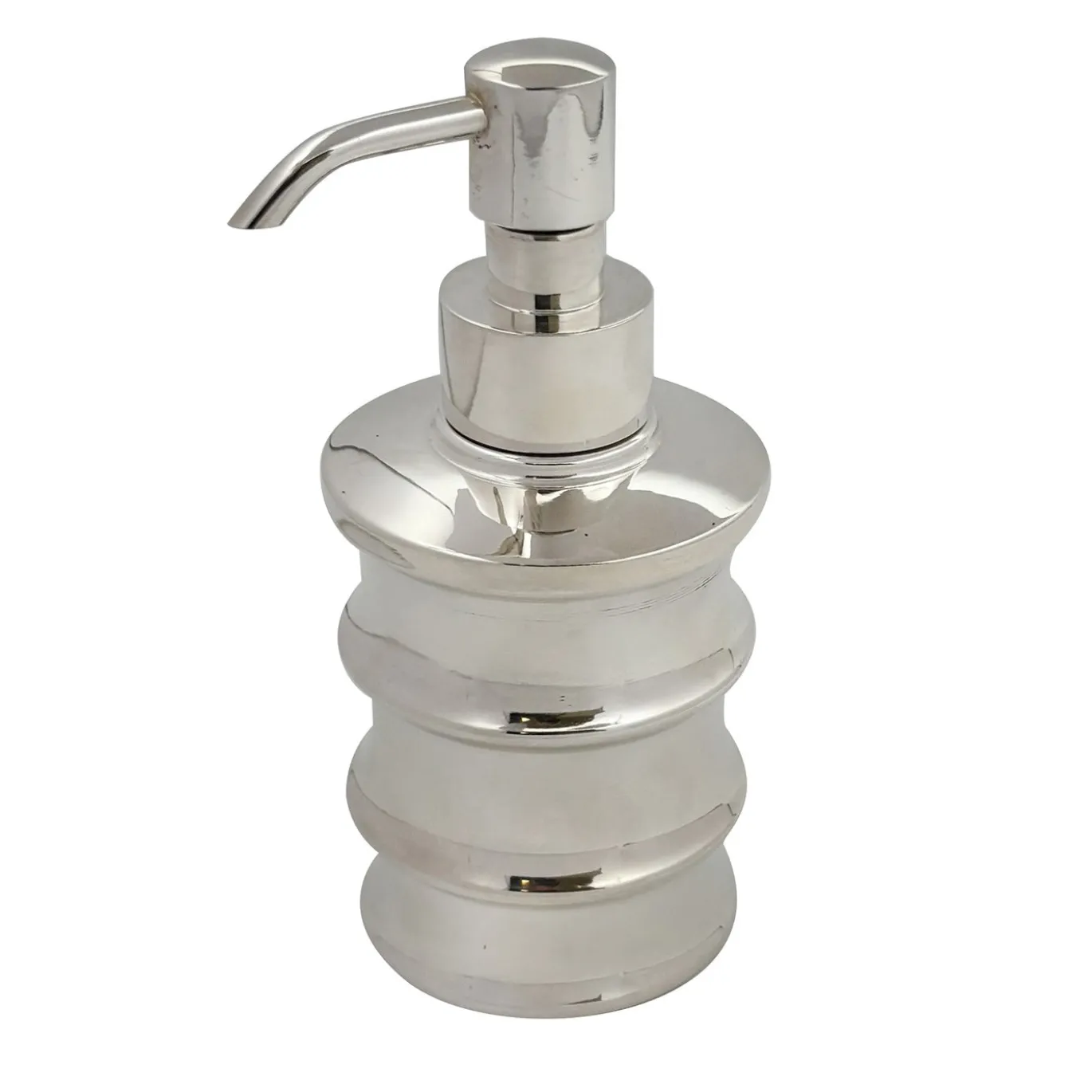 Dispenser per sapone Bamboo in ottone argentato
