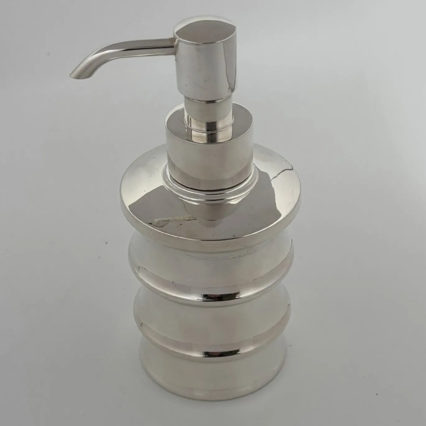 Dispenser per sapone Bamboo in ottone argentato