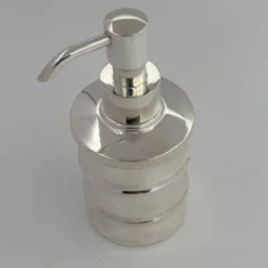 Dispenser per sapone Bamboo in ottone argentato