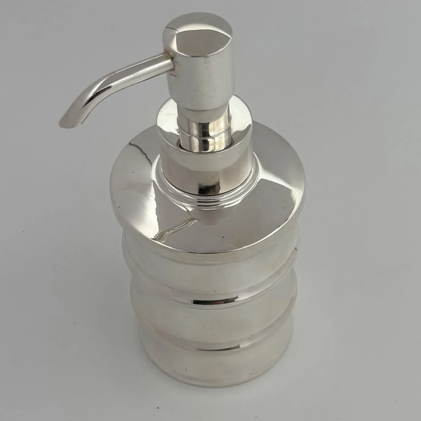 Dispenser per sapone Bamboo in ottone argentato