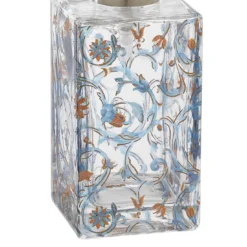 Dispenser per sapone Fragranze in vetro con motivo floreale azzurro
