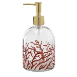 Dispenser per sapone Fragranze in vetro con motivo Corallo Rosso