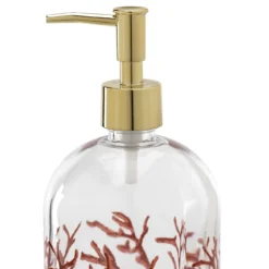 Dispenser per sapone Fragranze in vetro con motivo Corallo Rosso